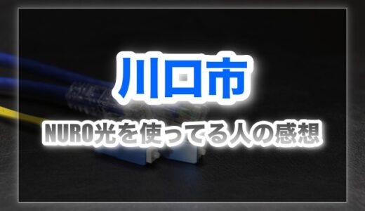 川口市でNURO光を契約している人の感想！【評価・実体験】