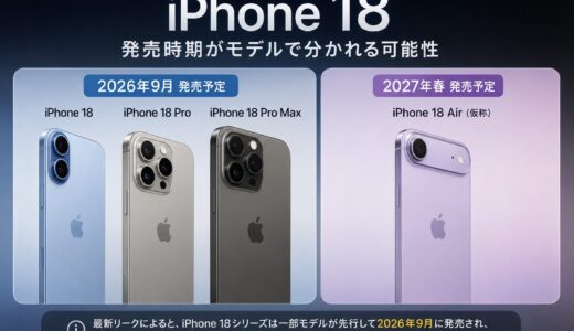 iPhone18/18Pro最新リーク情報まとめ！発売時期や進化の噂を整理